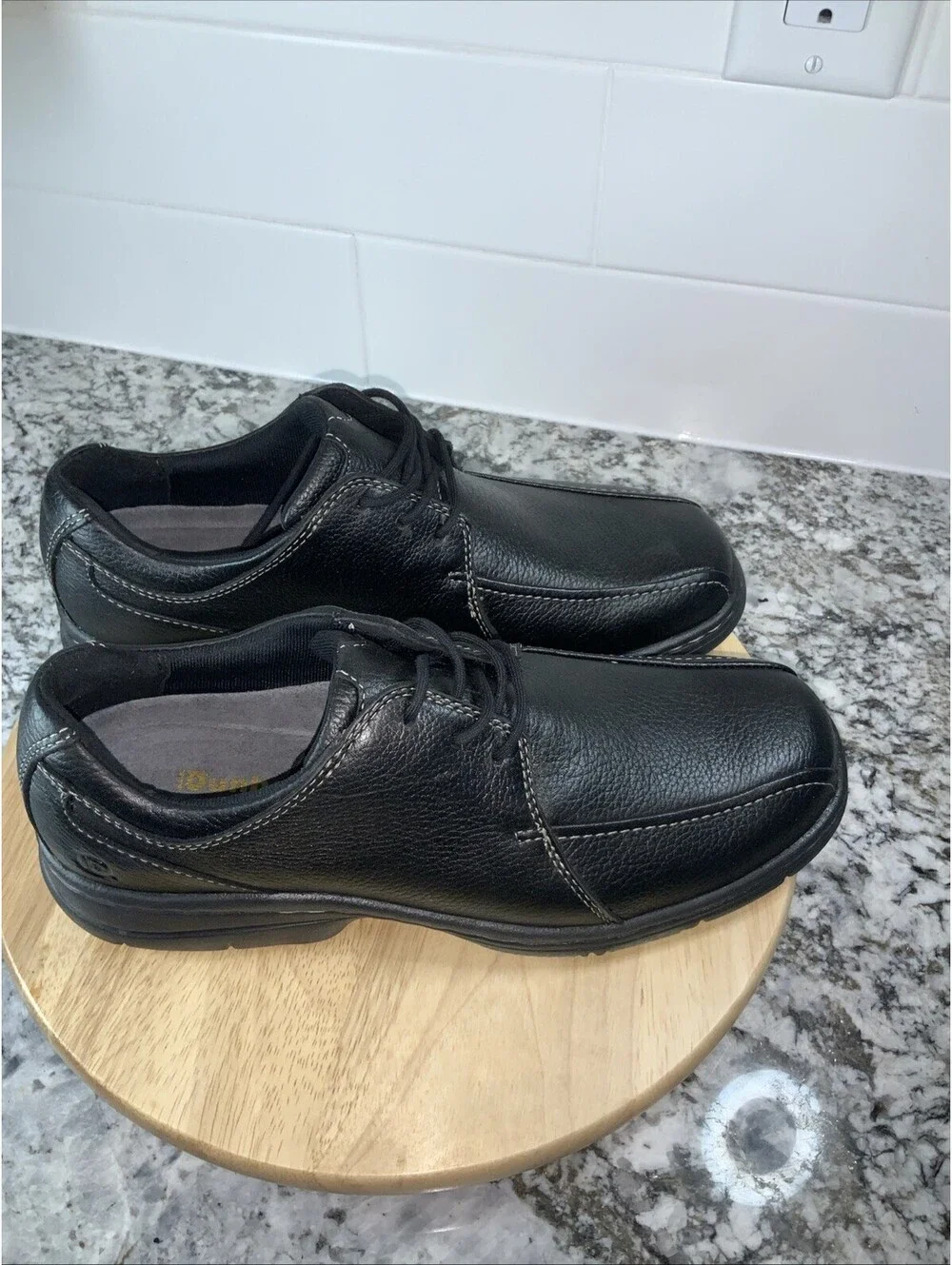 Dunham Men's Black Leather Lace Up Oxford Dress Shoes Sz 9D